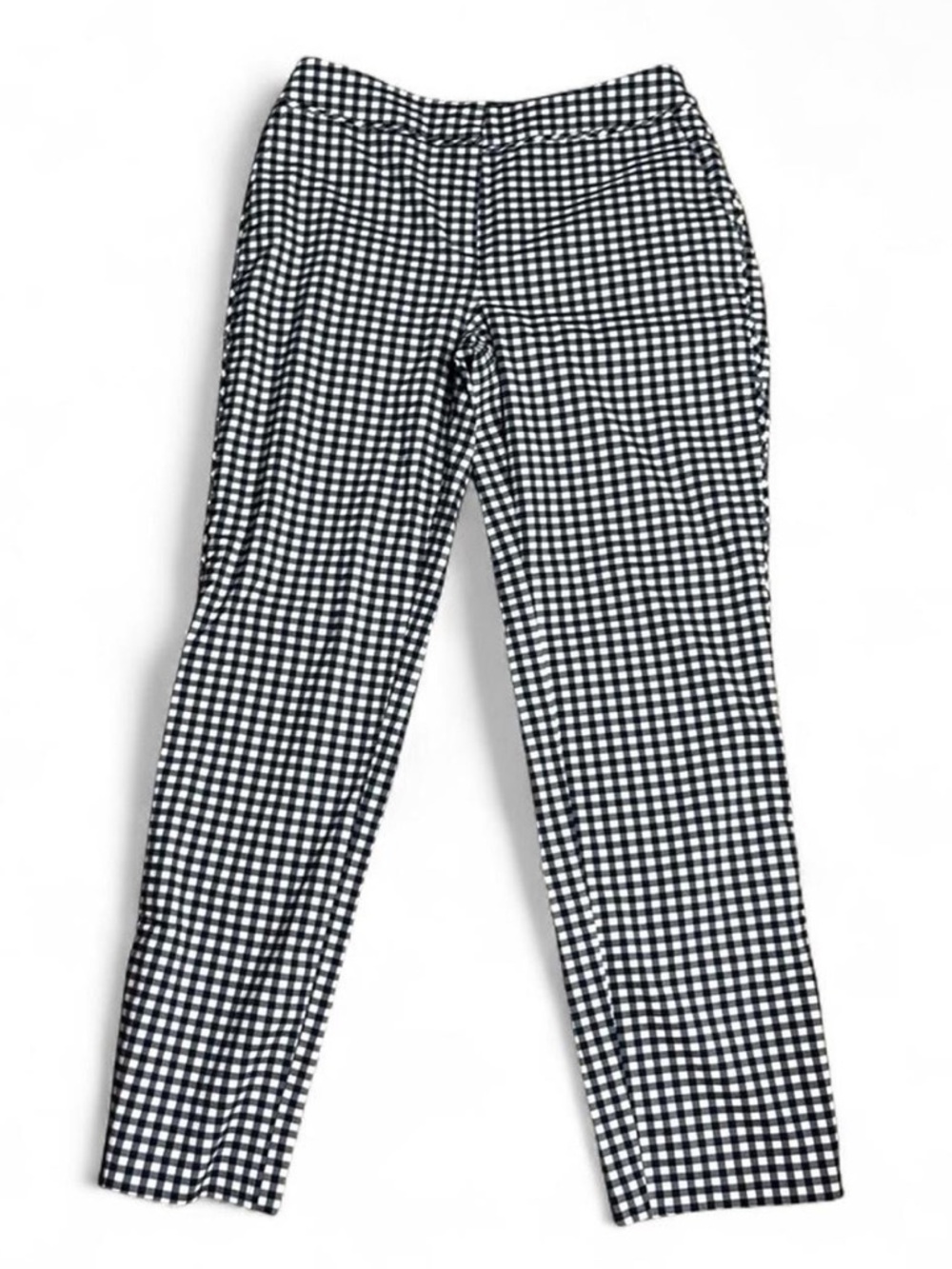 Laundry By Shelli Segal Navy and White Gingham Pants
